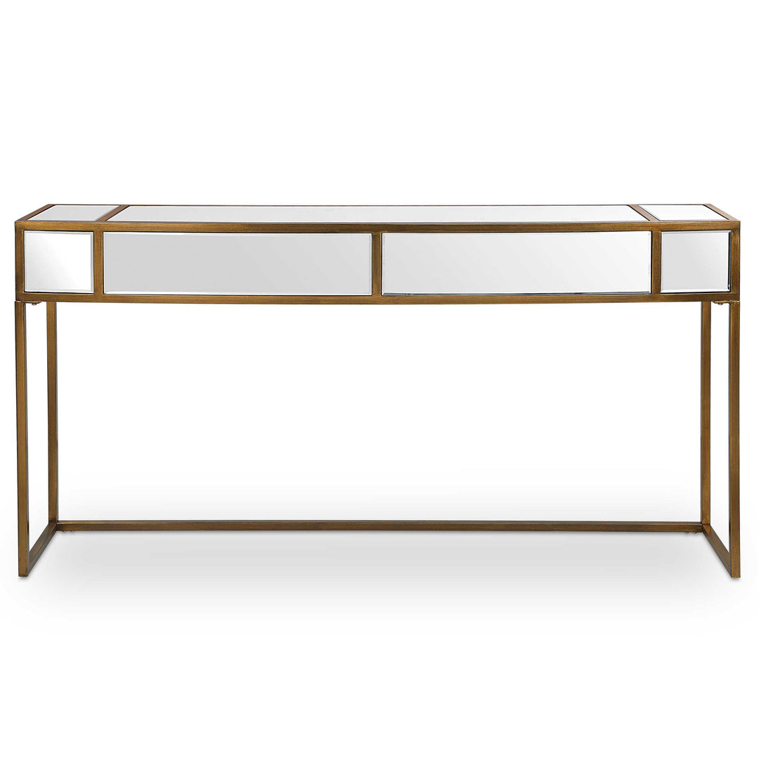 American Home Furniture Uttermost Reflect Mirrored Console Table