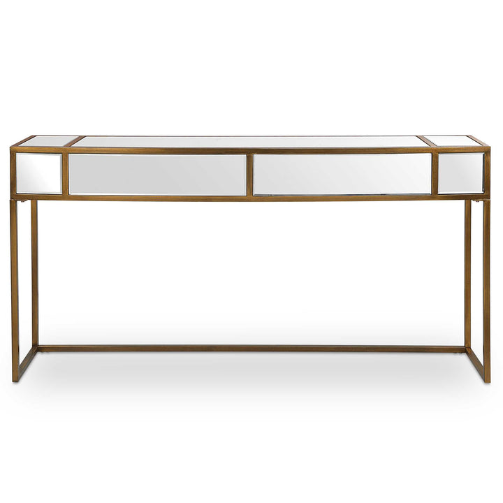 American Home Furniture Uttermost Reflect Mirrored Console Table