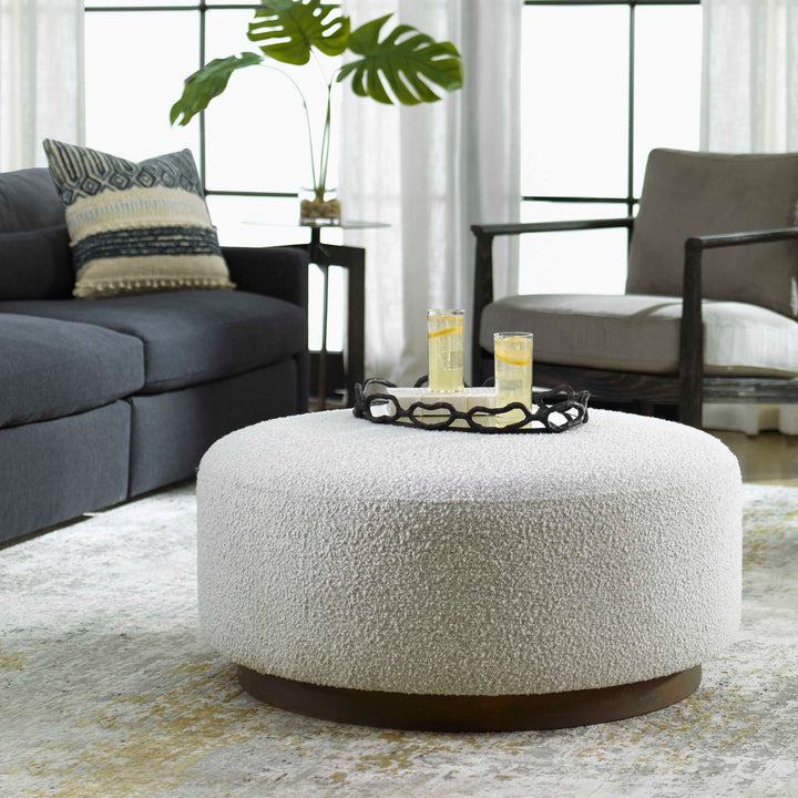 American Home Furniture Uttermost Avila Large Gray Ottoman / Coffee Table