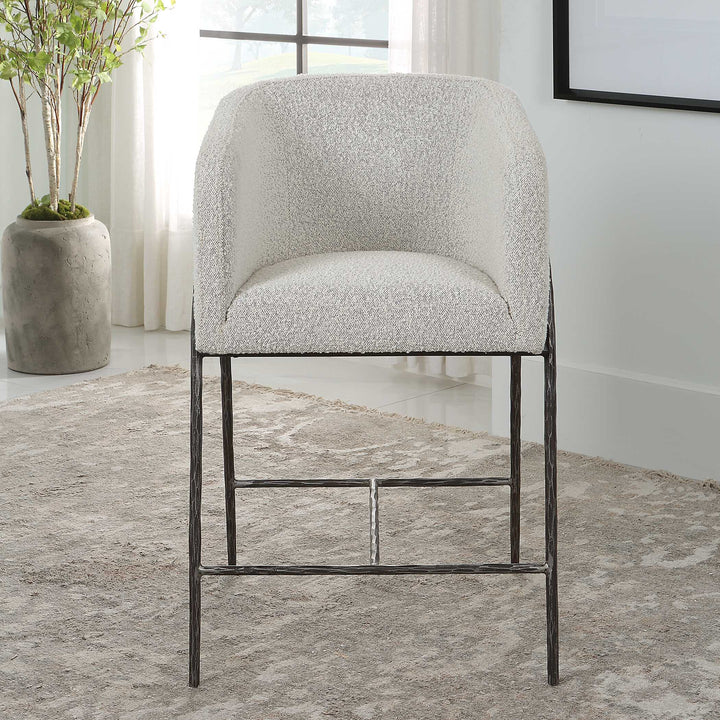 American Home Furniture Uttermost Jacobsen Gray 27" Counter Stool