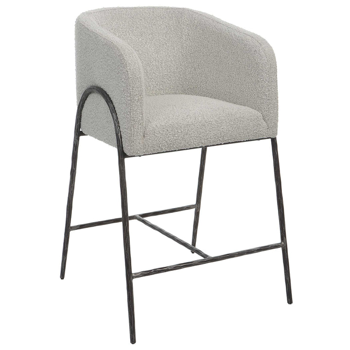 American Home Furniture Uttermost Jacobsen Gray 27" Counter Stool