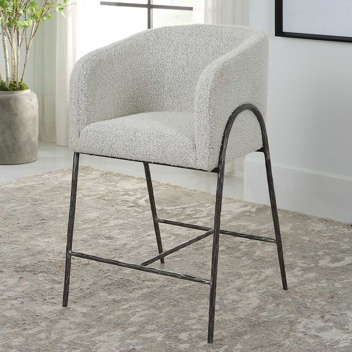 American Home Furniture Uttermost Jacobsen Gray 27" Counter Stool