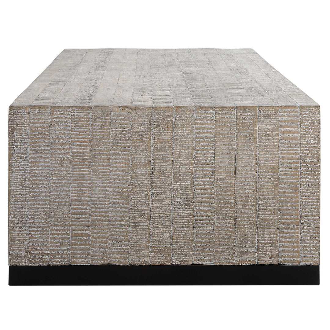 American Home Furniture Uttermost Bosk White Washed Coffee Table