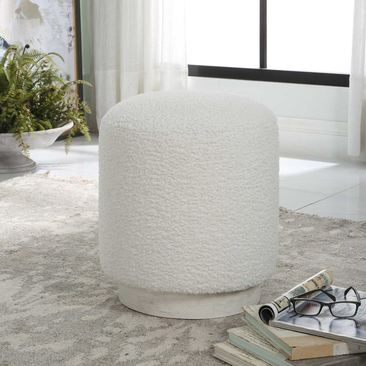 American Home Furniture Uttermost Avila White Ottoman