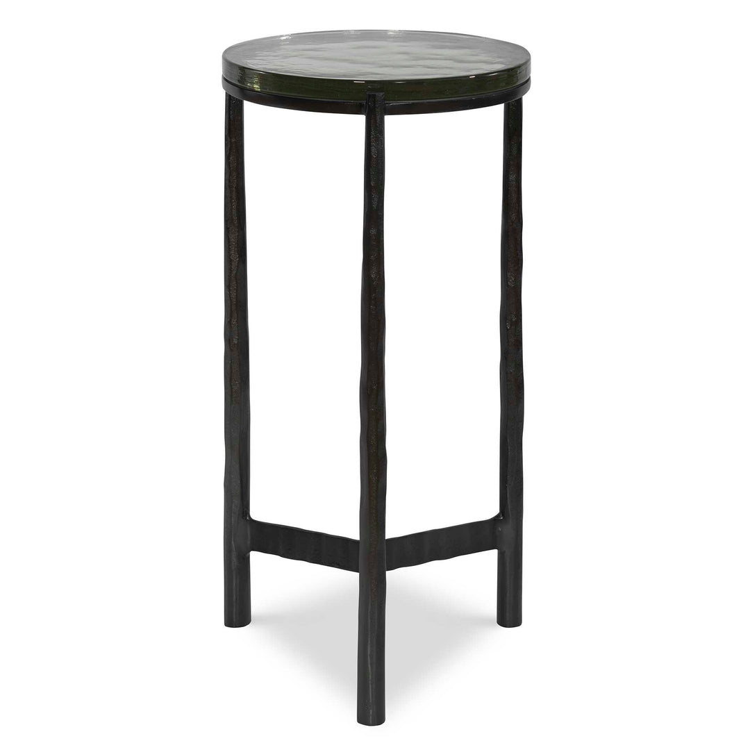 American Home Furniture Uttermost Eternity Iron & Glass Accent Table