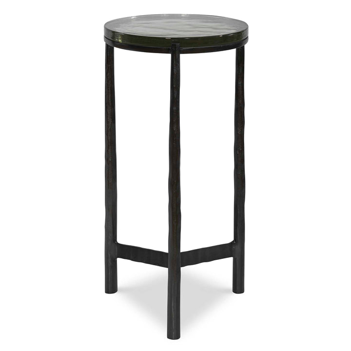American Home Furniture Uttermost Eternity Iron & Glass Accent Table
