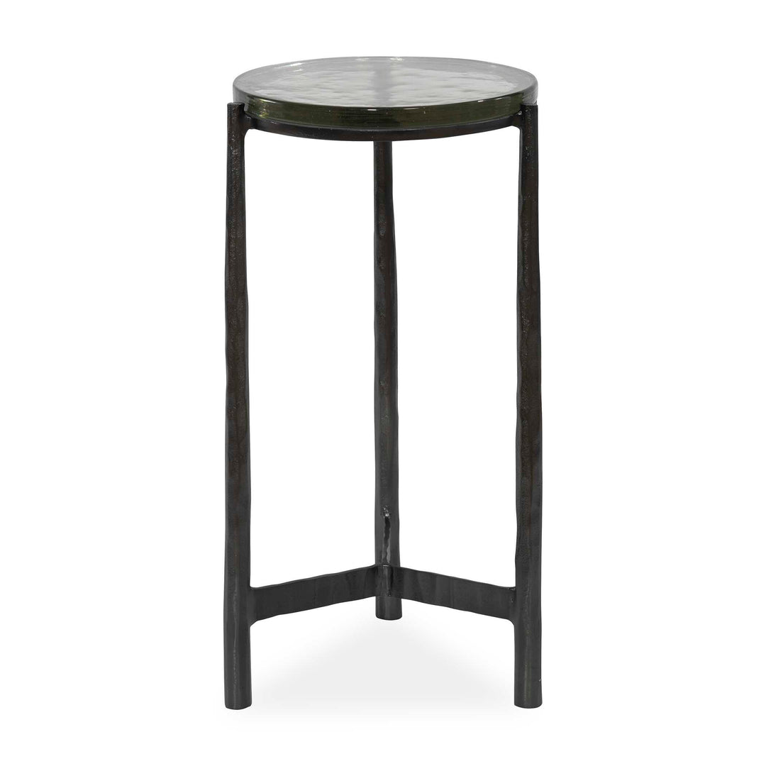 American Home Furniture Uttermost Eternity Iron & Glass Accent Table