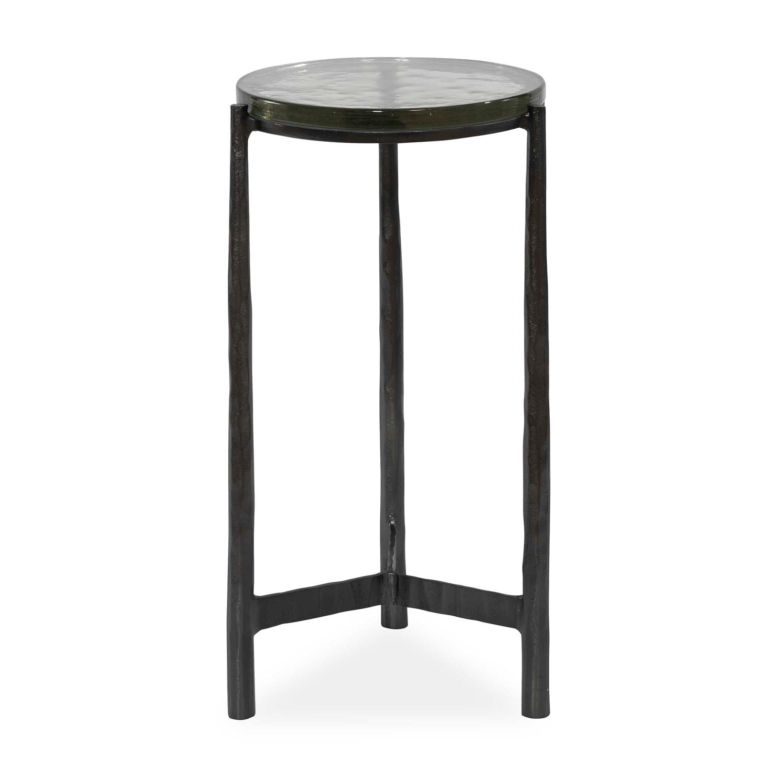 American Home Furniture Uttermost Eternity Iron & Glass Accent Table