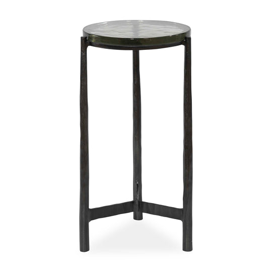 American Home Furniture Uttermost Eternity Iron & Glass Accent Table