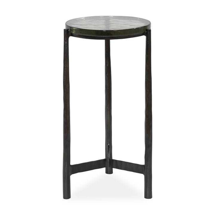 American Home Furniture Uttermost Eternity Iron & Glass Accent Table