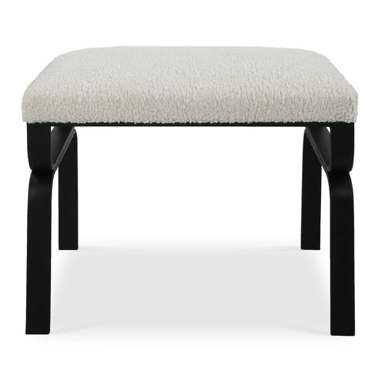 American Home Furniture Uttermost Diverge White Shearling Small Bench
