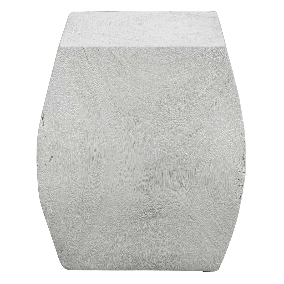 American Home Furniture Uttermost Grove Ivory Wooden Accent Stool