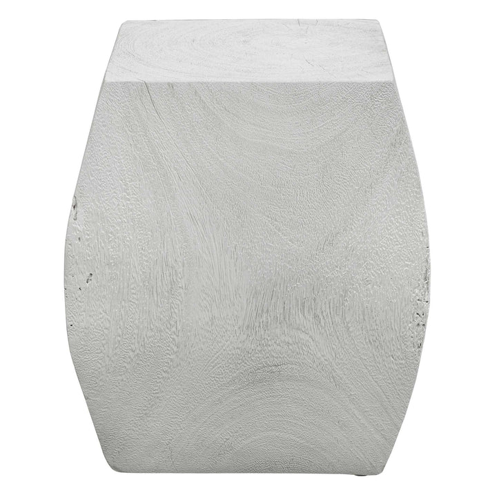 American Home Furniture Uttermost Grove Ivory Wooden Accent Stool