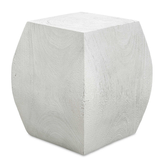 American Home Furniture Uttermost Grove Ivory Wooden Accent Stool