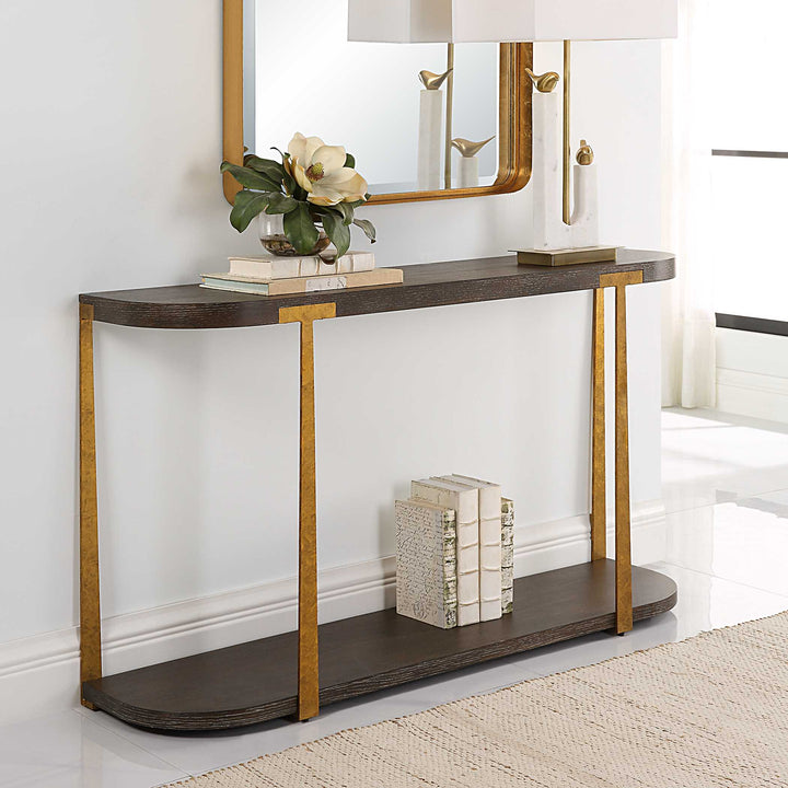 American Home Furniture Uttermost Palisade Wood Console Table