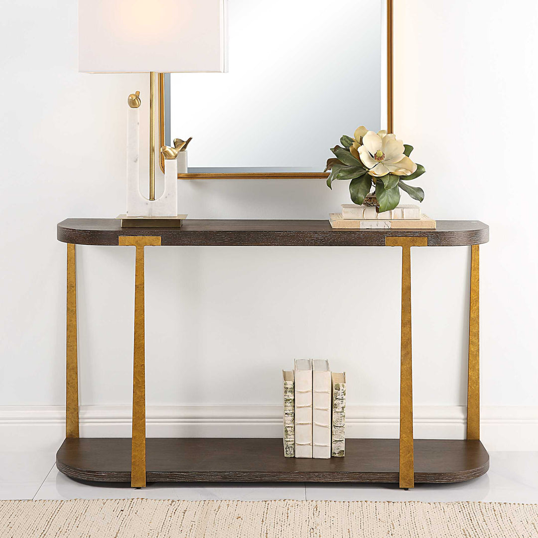 American Home Furniture Uttermost Palisade Wood Console Table