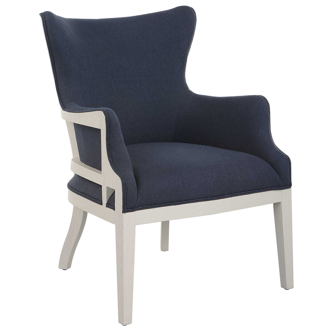 American Home Furniture Uttermost Gordonston Blue Fabric Accent Chair