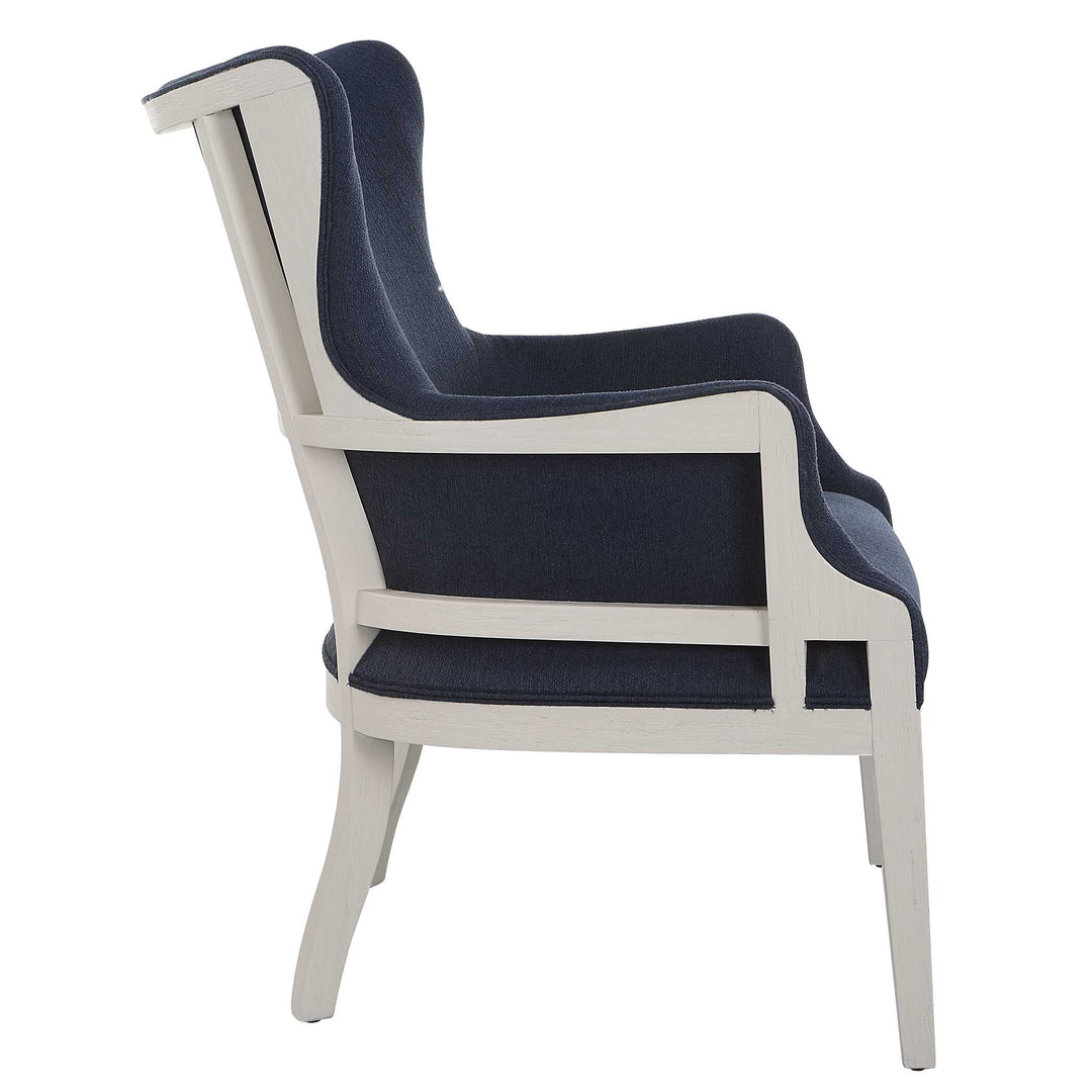 American Home Furniture Uttermost Gordonston Blue Fabric Accent Chair