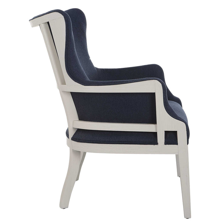 American Home Furniture Uttermost Gordonston Blue Fabric Accent Chair