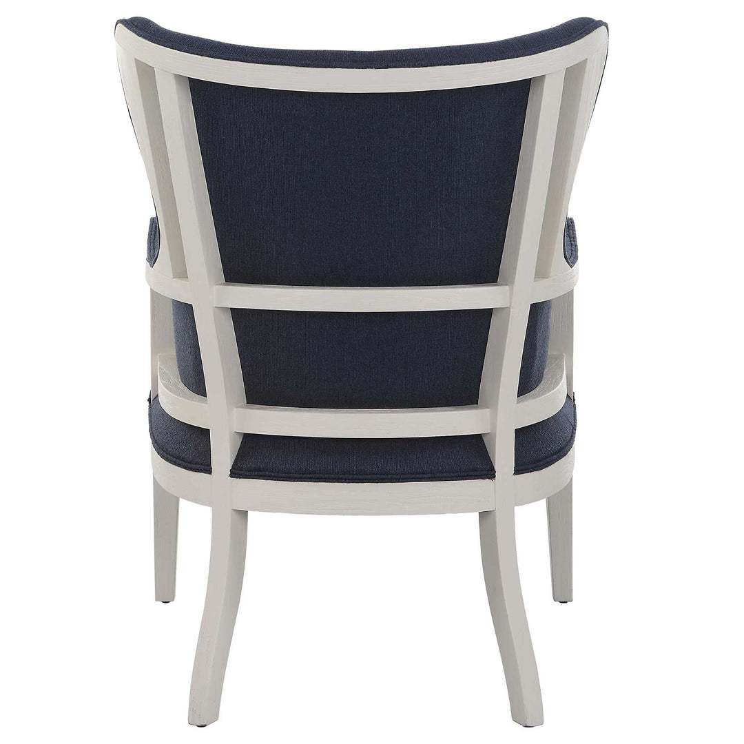 American Home Furniture Uttermost Gordonston Blue Fabric Accent Chair