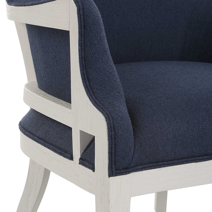 American Home Furniture Uttermost Gordonston Blue Fabric Accent Chair