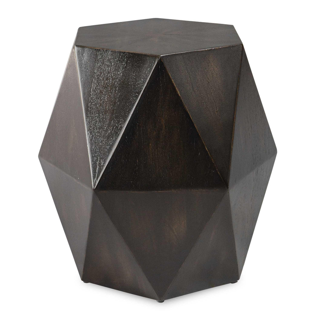 Volker Black Geometric Accent Table - AmericanHomeFurniture