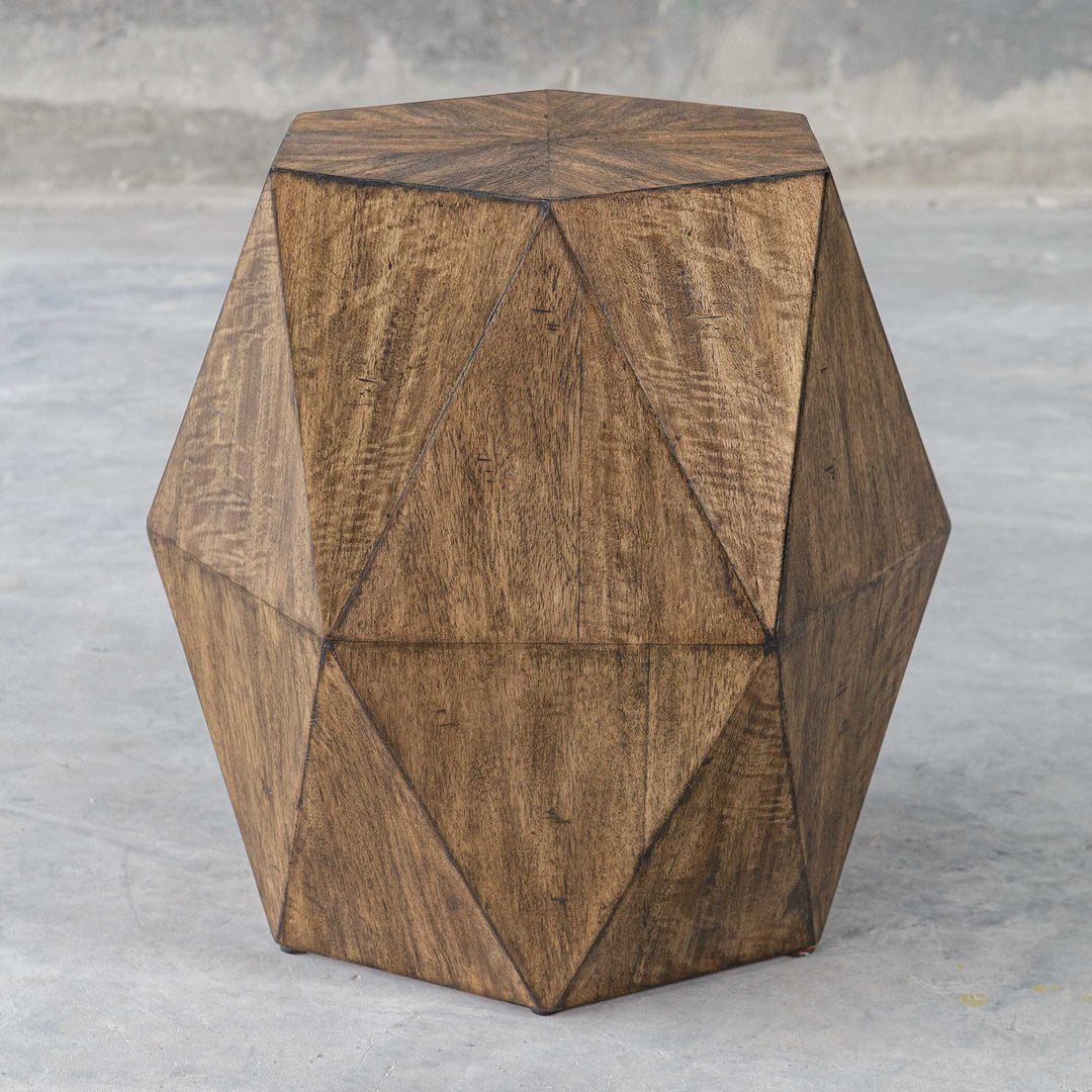 American Home Furniture Uttermost Volker Honey Geometric Accent Table