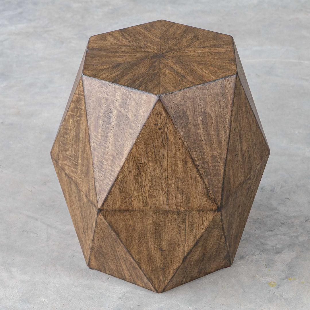 American Home Furniture Uttermost Volker Honey Geometric Accent Table