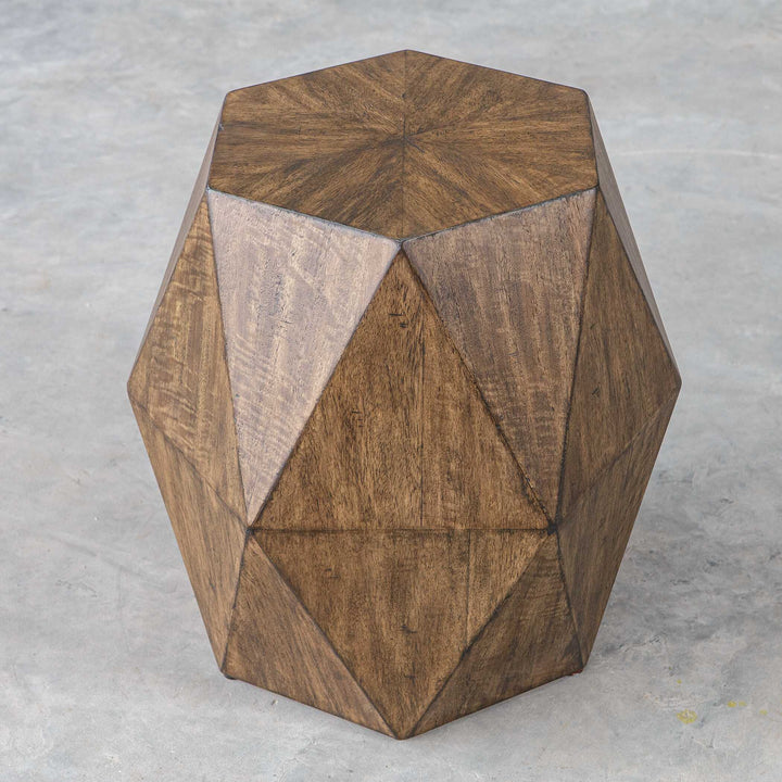 American Home Furniture Uttermost Volker Honey Geometric Accent Table