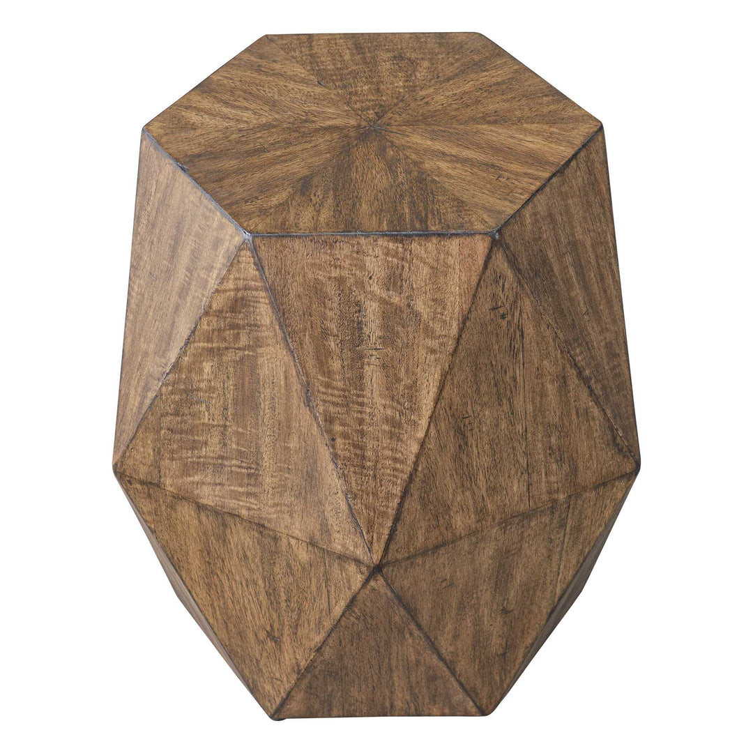 American Home Furniture Uttermost Volker Honey Geometric Accent Table