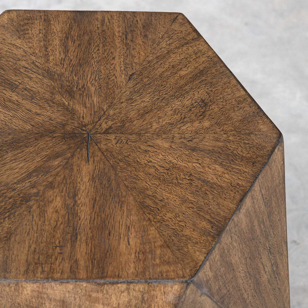 American Home Furniture Uttermost Volker Honey Geometric Accent Table