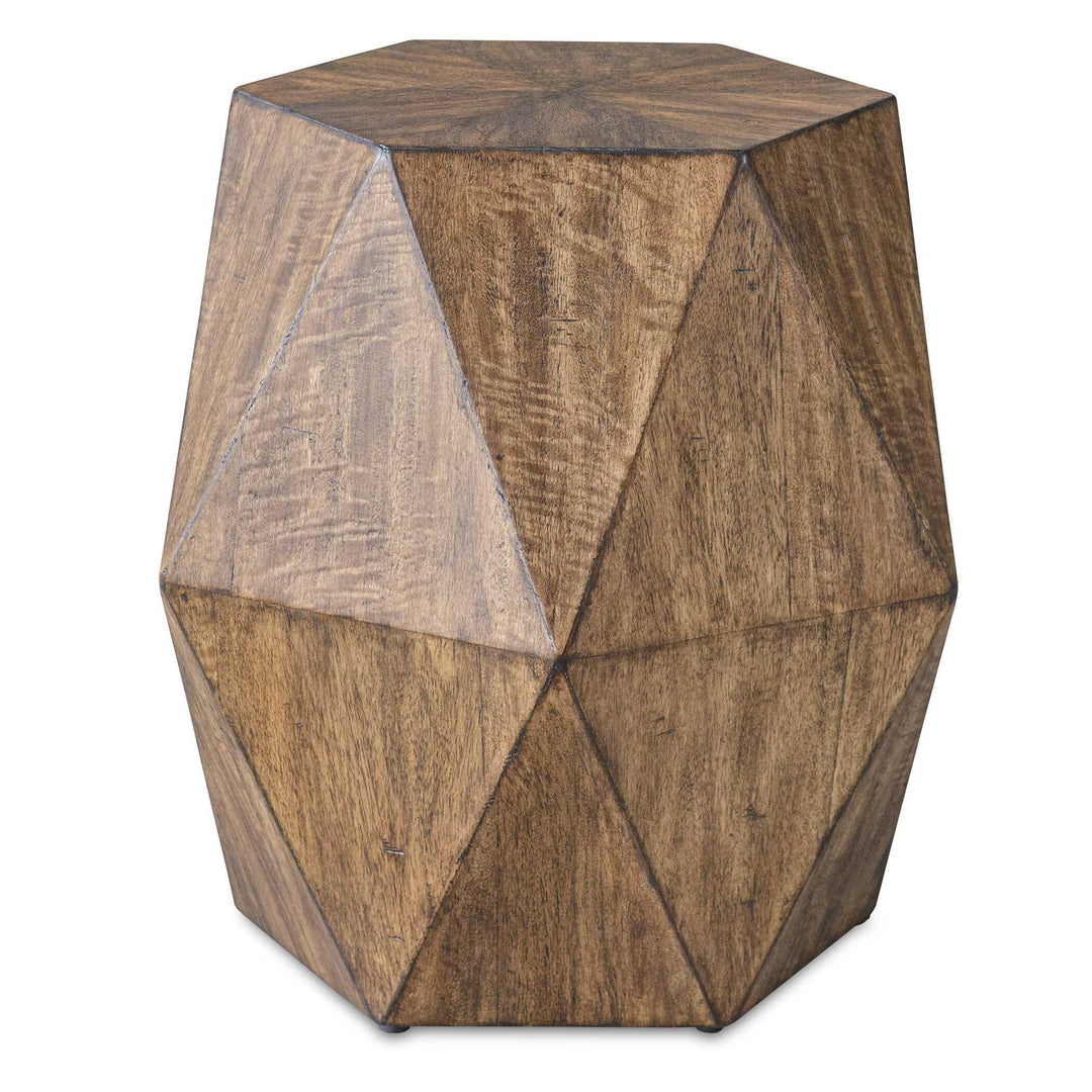 Volker Honey Geometric Accent Table - AmericanHomeFurniture