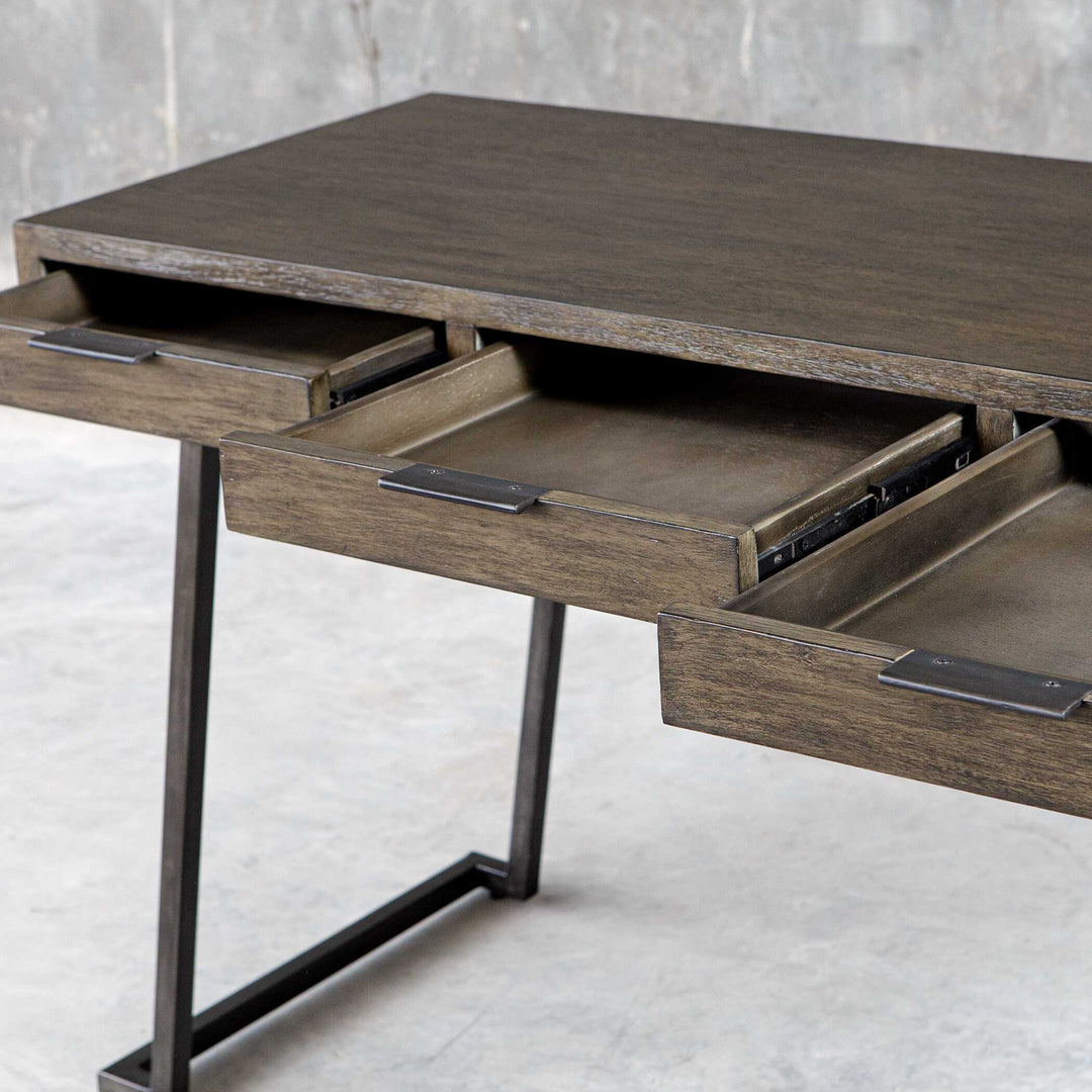 American Home Furniture Uttermost Comrade Natural Wood Desk