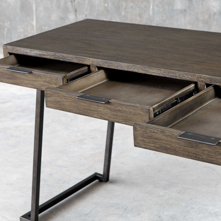 American Home Furniture Uttermost Comrade Natural Wood Desk