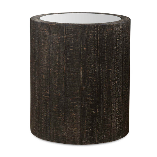 American Home Furniture Uttermost Sequoia Mirrored Drum Table