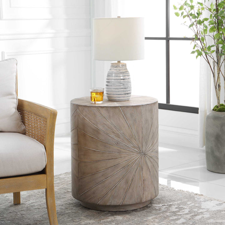 American Home Furniture Uttermost Starshine Wooden Side Table