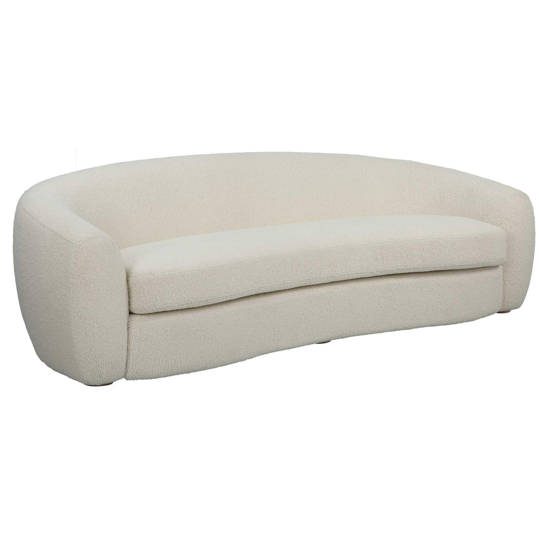Capra Art Deco White Sofa - AmericanHomeFurniture