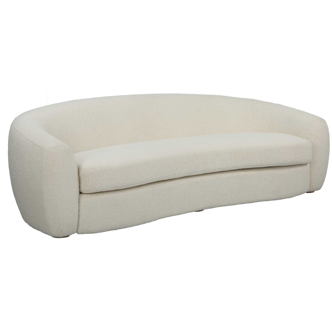 American Home Furniture Uttermost Capra Art Deco White Sofa