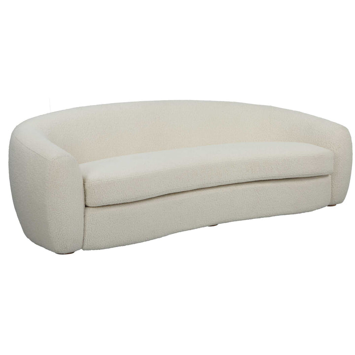 American Home Furniture Uttermost Capra Art Deco White Sofa