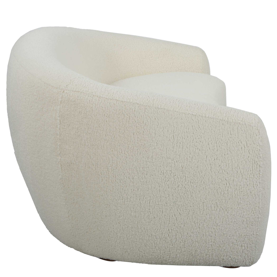American Home Furniture Uttermost Capra Art Deco White Sofa