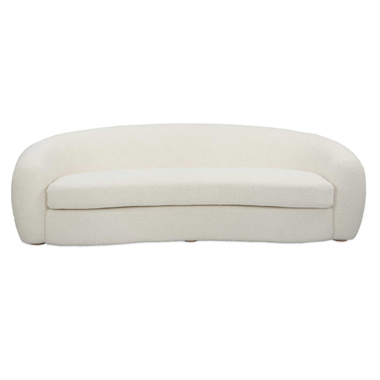 American Home Furniture Uttermost Capra Art Deco White Sofa