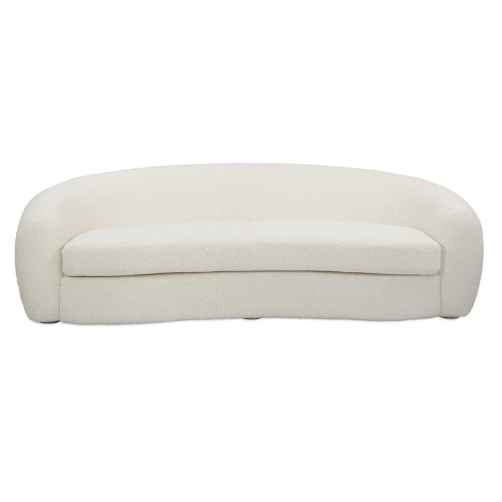 American Home Furniture Uttermost Capra Art Deco White Sofa