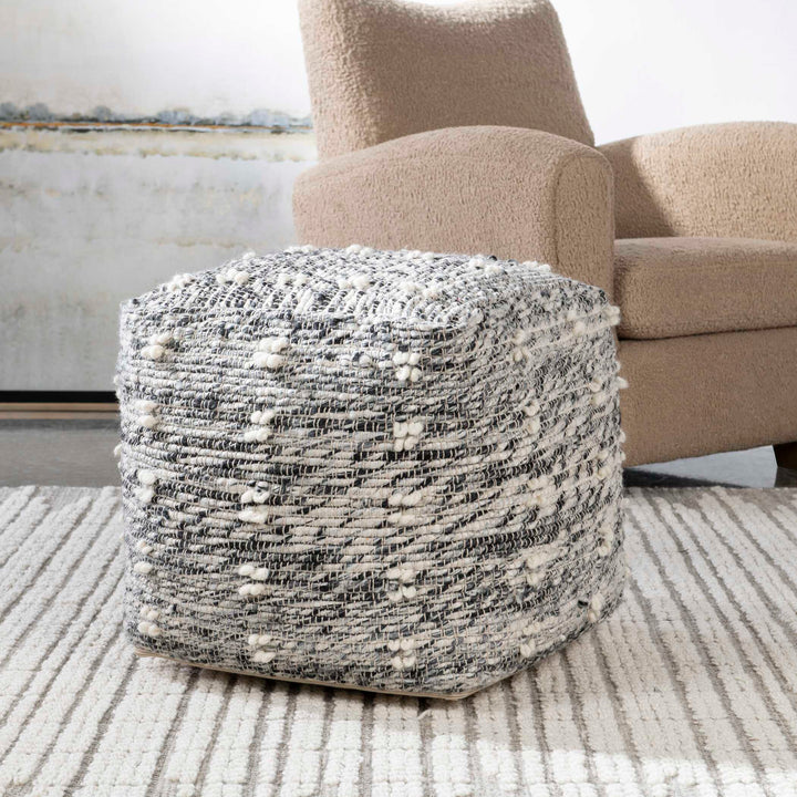 American Home Furniture Uttermost Narol Gray Pouf