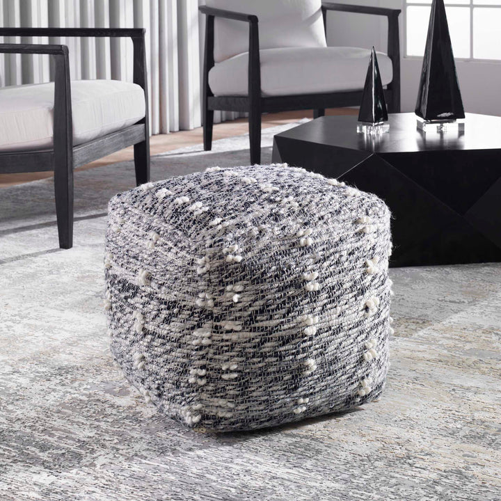 American Home Furniture Uttermost Narol Gray Pouf