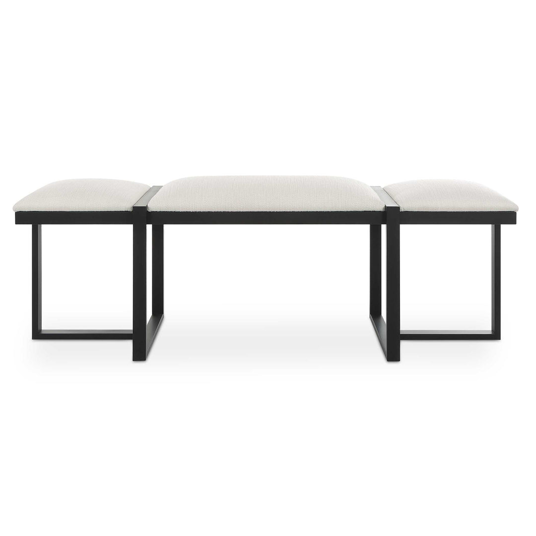 American Home Furniture Uttermost Triple Cloud Modern Upholstered Bench