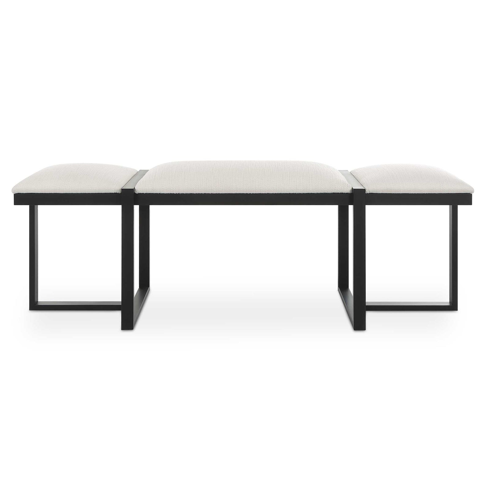 American Home Furniture Uttermost Triple Cloud Modern Upholstered Bench