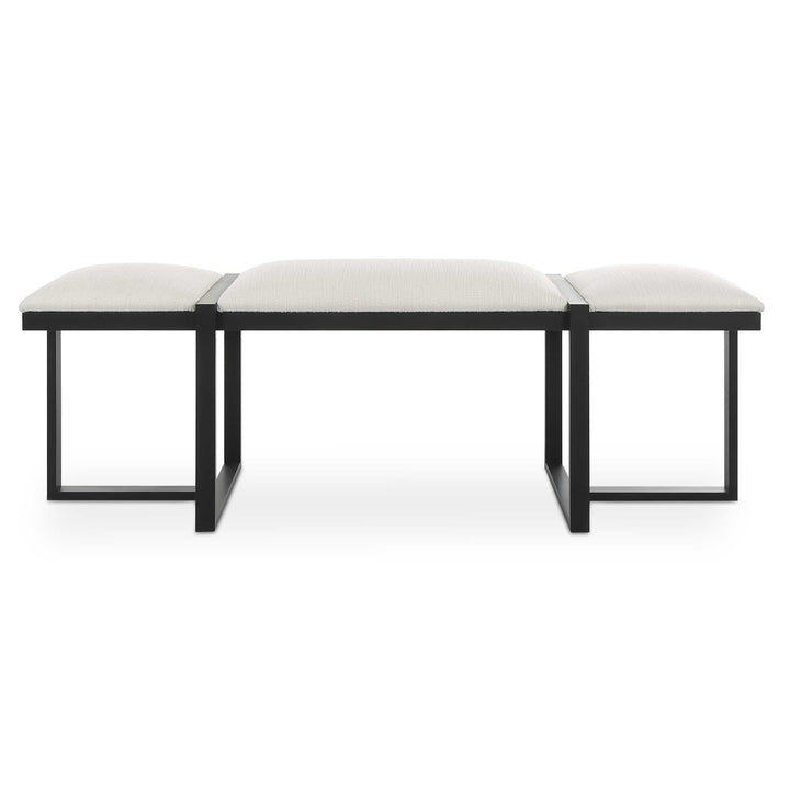 American Home Furniture Uttermost Triple Cloud Modern Upholstered Bench