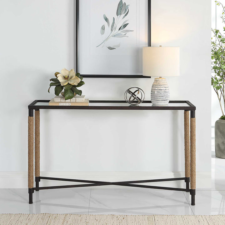 American Home Furniture Uttermost Braddock Coastal Console Table