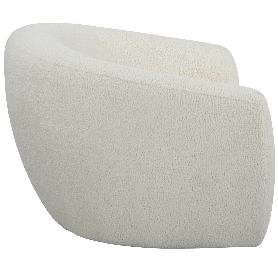 American Home Furniture Uttermost Capra Art Deco White Swivel Chair