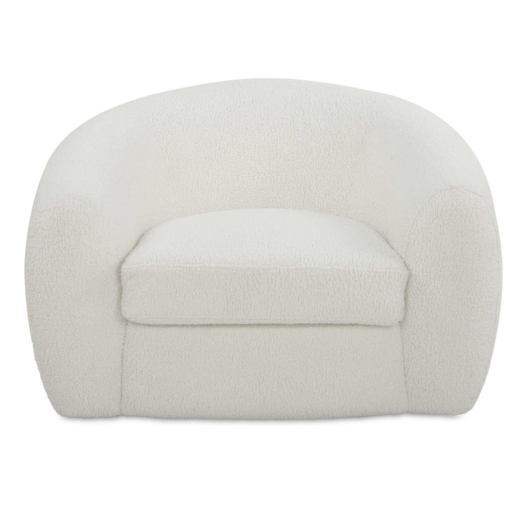 American Home Furniture Uttermost Capra Art Deco White Swivel Chair